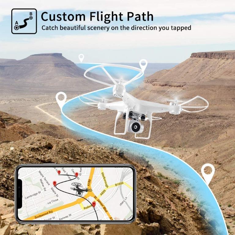 Flight time drone jjrc h68 rc drone hot sale with 720p camera fpv quadcopter with headless mode