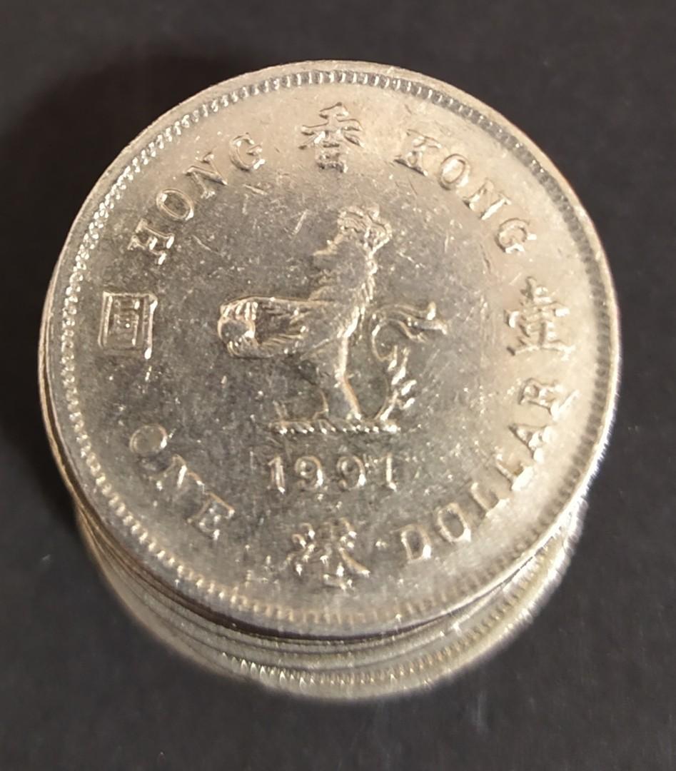 91年香港一元女皇頭$10一個, 興趣及遊戲, 收藏品及紀念品, 錢幣- Carousell