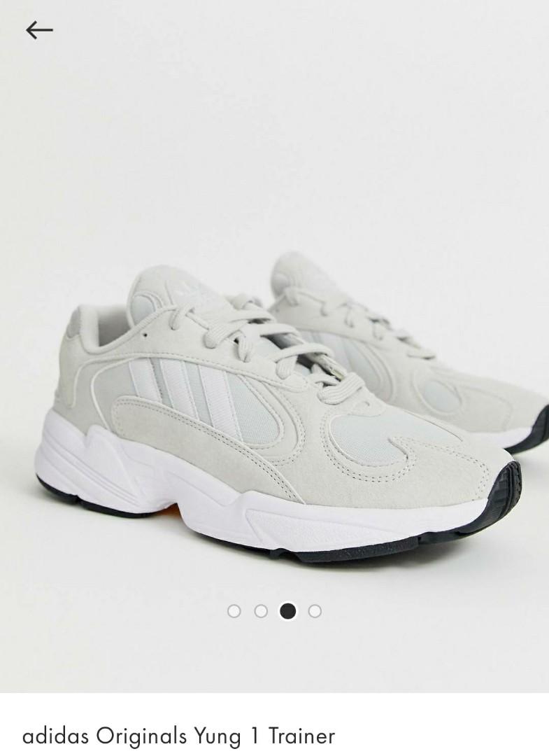 adidas originals grey yung 1 trainers