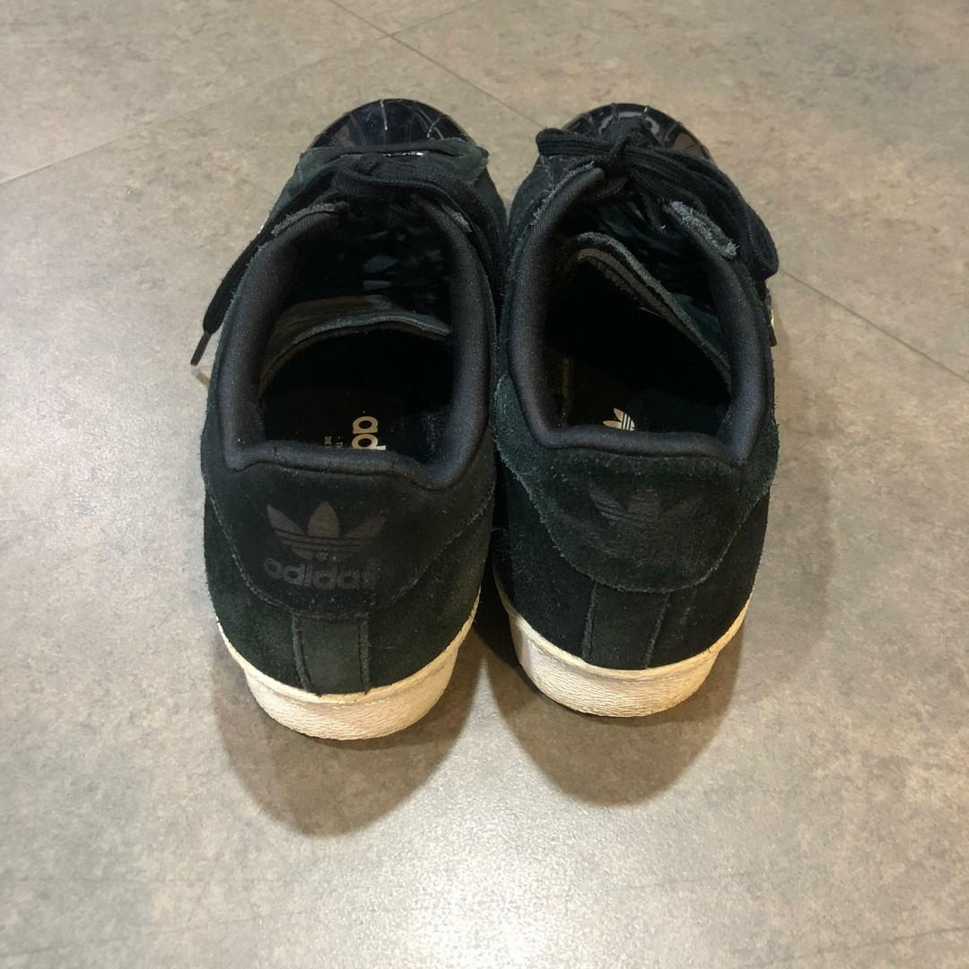 Adidas Superstar Ladies 80s Suede Metal Toe Black