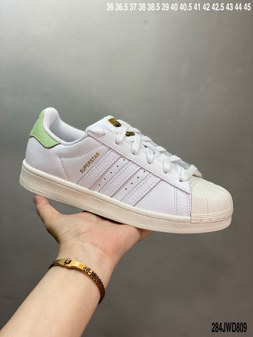 Adidas Superstar - White/ Green tail 