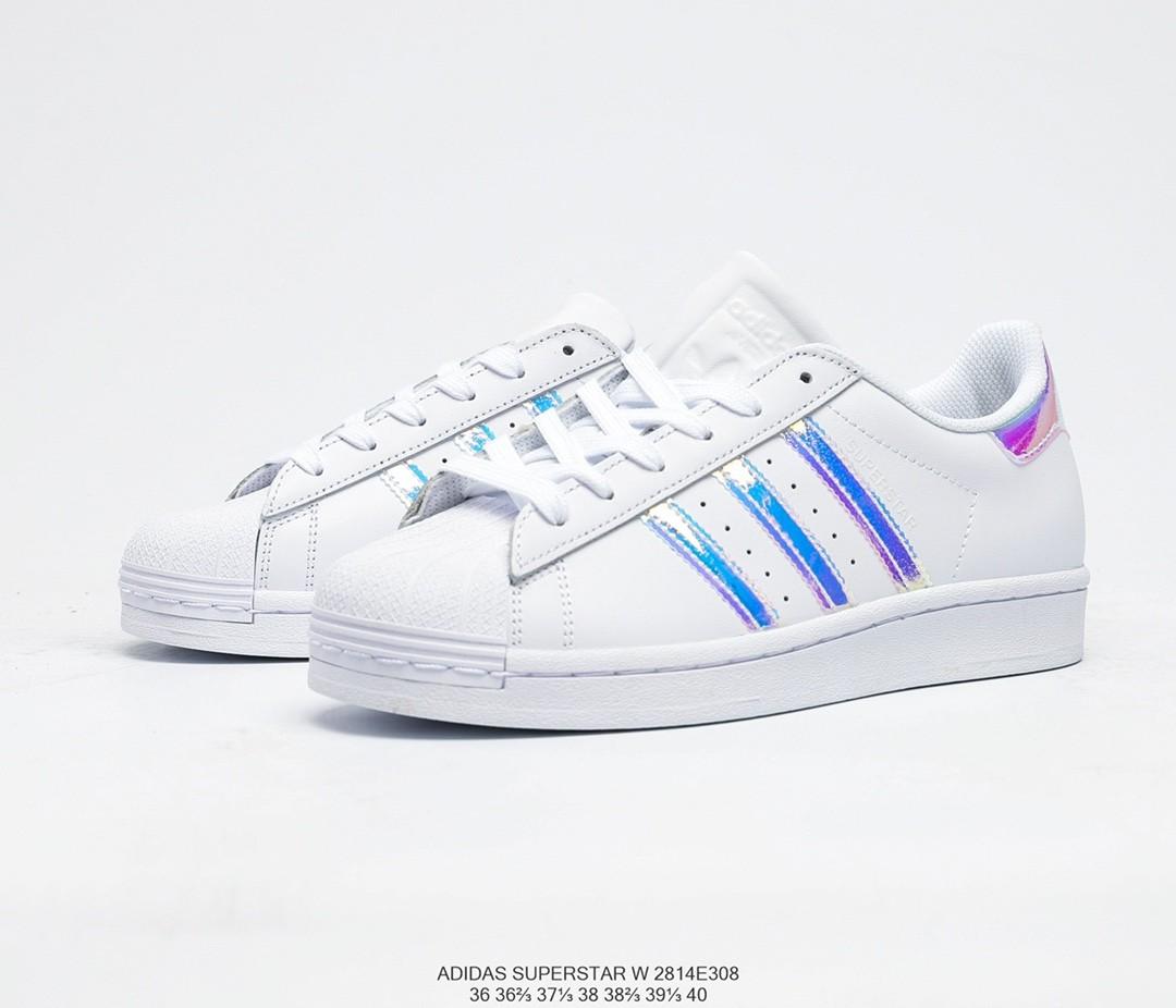 adidas white rainbow shoes