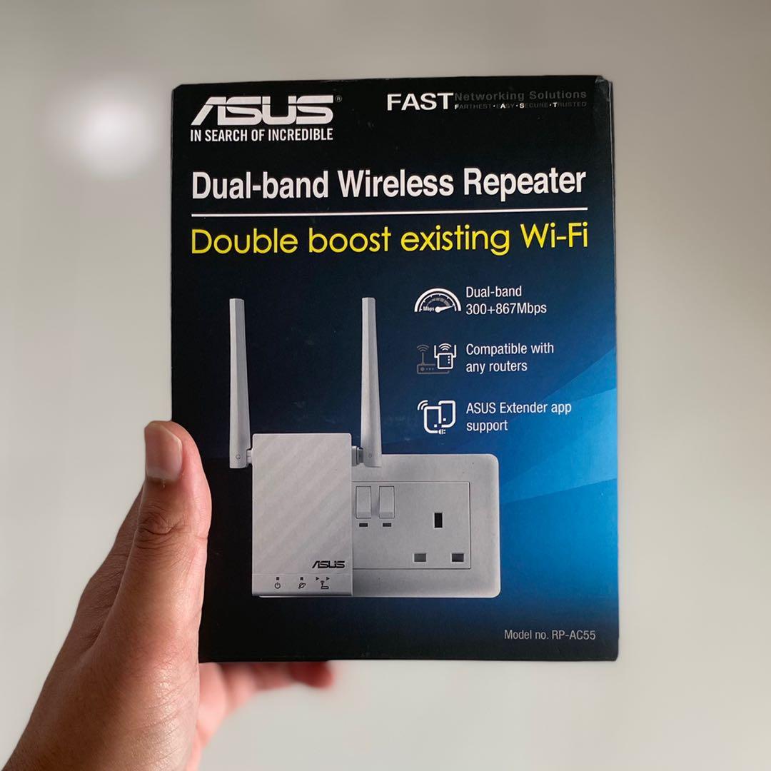 Bnib Asus Dual Band Wireless Repeater Rp Ac55 Electronics Others On Carousell