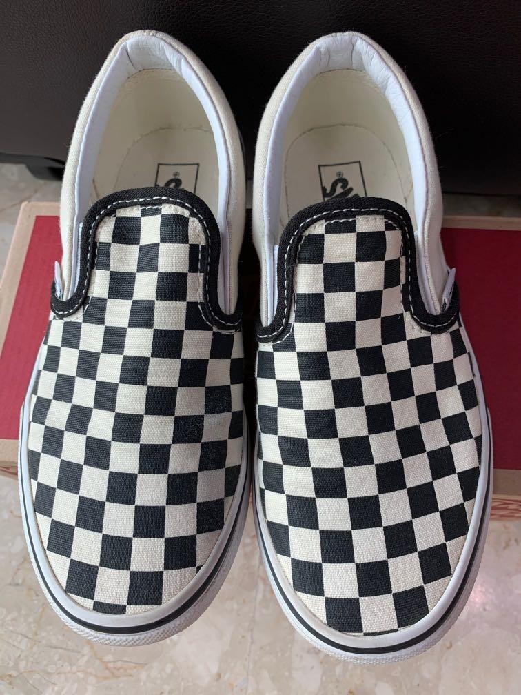 vans checkered kids shoes