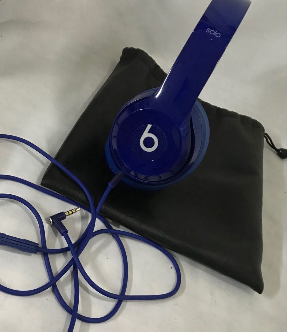 beats solo 2 wired headphone blue 