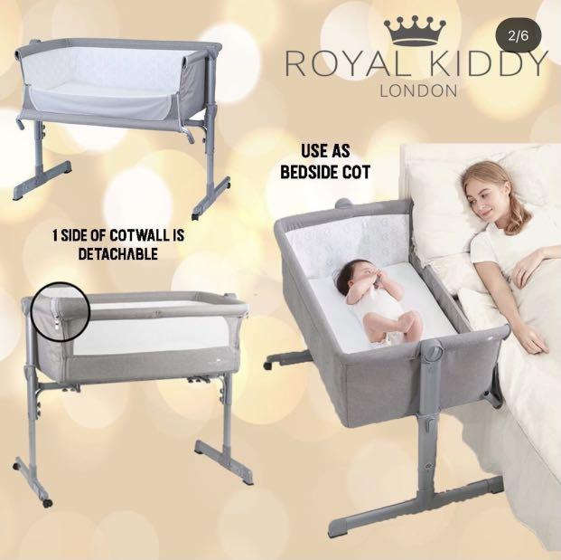 royal kiddy bedside cot