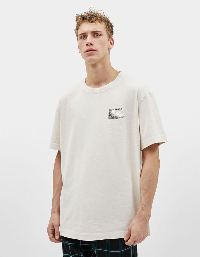 Bershka t shirt print Clearance