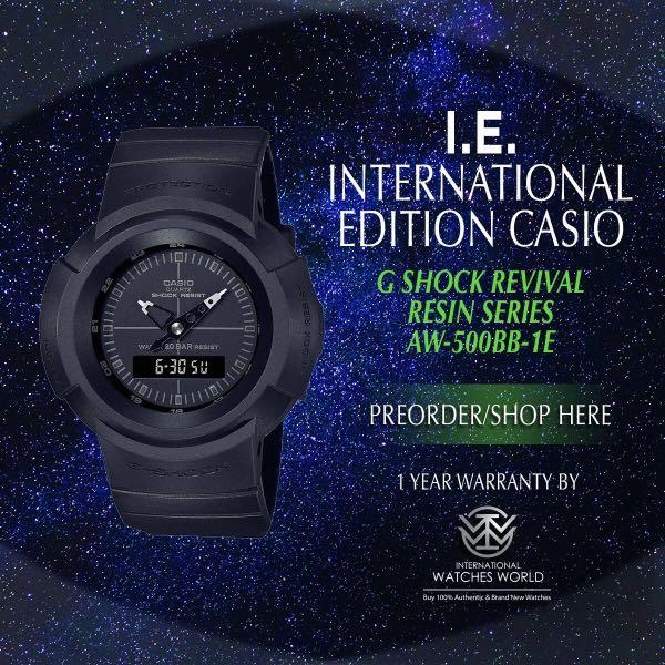 Casio International Edition G Shock Revival Black Out Aw 500bb 1e Mobile Phones Gadgets Wearables Smart Watches On Carousell