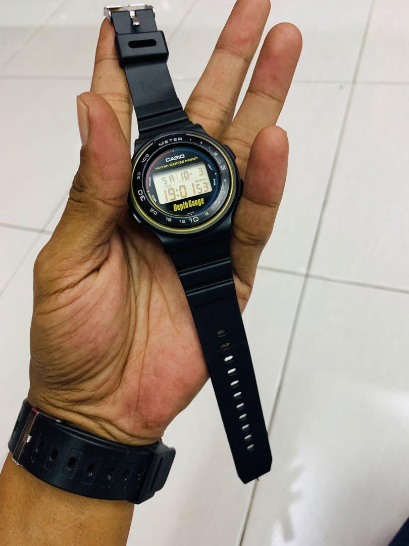 CASIO VINTAGE DEPTH GAUGE DW220DG, Men's Fashion, Watches & Accessories
