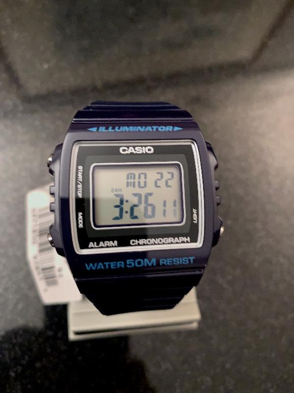 Casio digital watch 50m water resistant sales