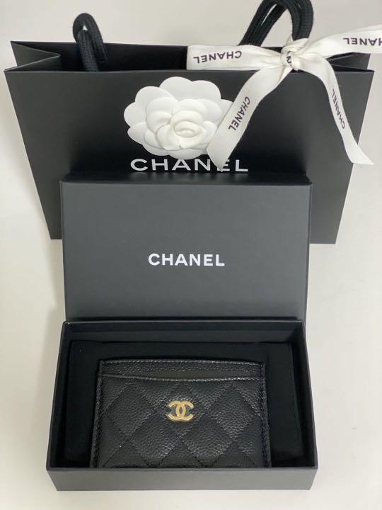 Chanel Classic Card Holder AP0213 Beige in Shiny Grained Calfskin Leather  with Gold-tone - US