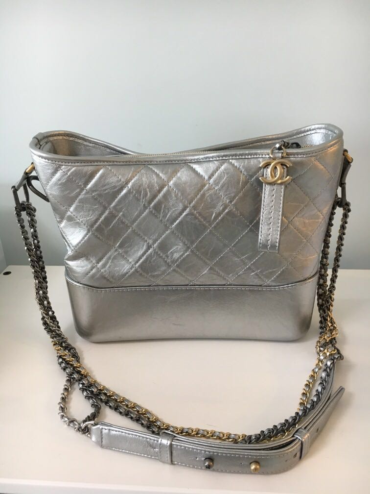 Chanel gabrielle bag silver