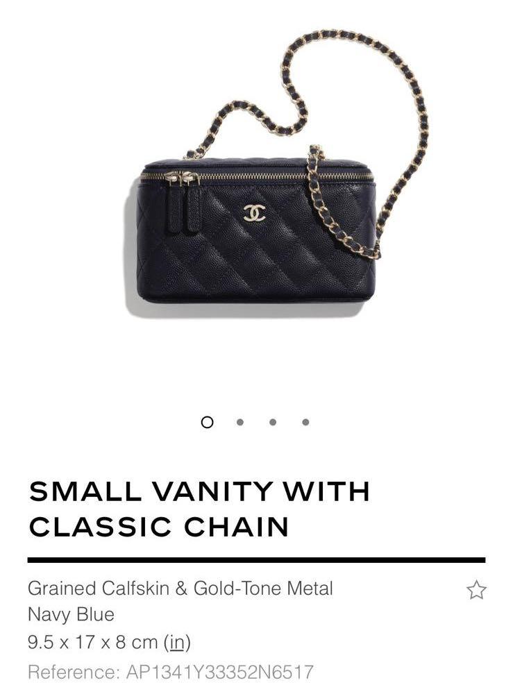 Chanel Black Caviar Leather Small Vanity Crossbody Bag ○ Labellov