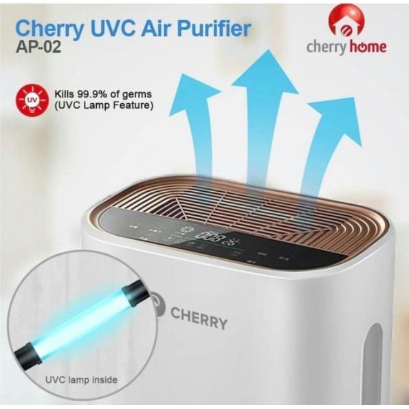 Cherry AP 02 UVC Air Purifier True HEPA Ionizer Carbon UV C