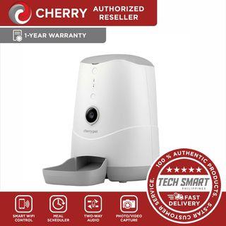 Cherry Home Pet Feeder Wi-Fi Enabled Smart Pet Feeder for Cats & Small Pets, App Control, Portion Control, Scheduled Feeding, Voice Recorder, Camera