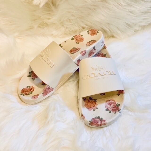 floral coach slides women