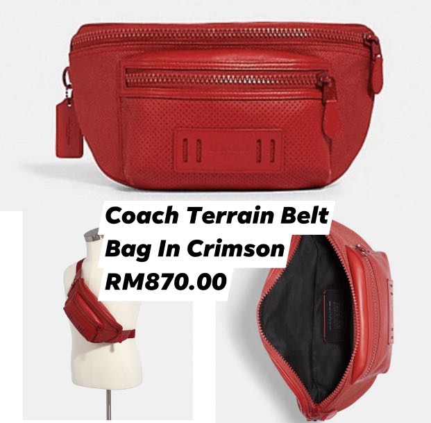 Red coach fanny discount pack