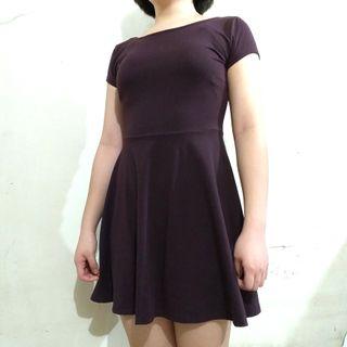 dark purple skater dress
