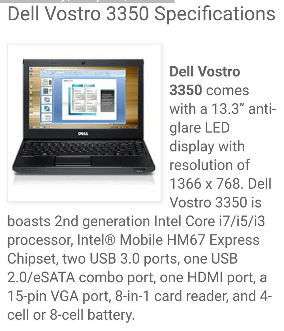 Dell Vostro 3350 I5 8gbram Electronics Computers Laptops On Carousell