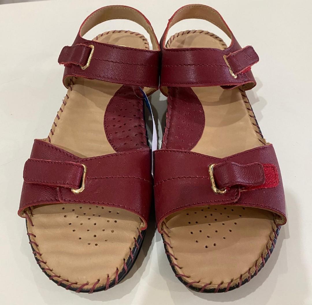 Red ladies sandals uk sale