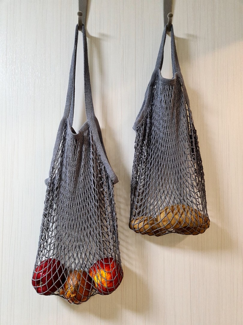 GREY GROCERY MESH BAG / TOTE, Women's Fashion, Bags & Wallets, Tote