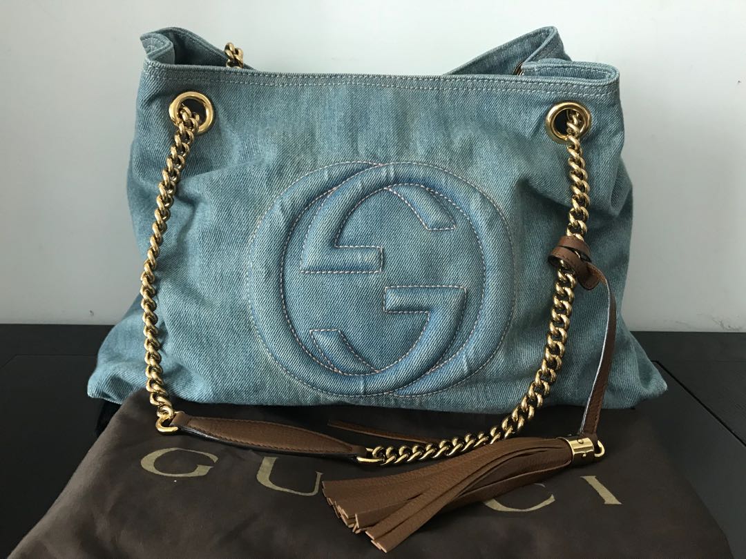 Gucci denim soho bag hotsell