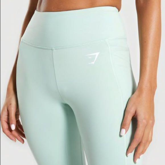 GYMSHARK Dreamy XS Women Sport Trousers Pistachio Ice Cream Green Leggings