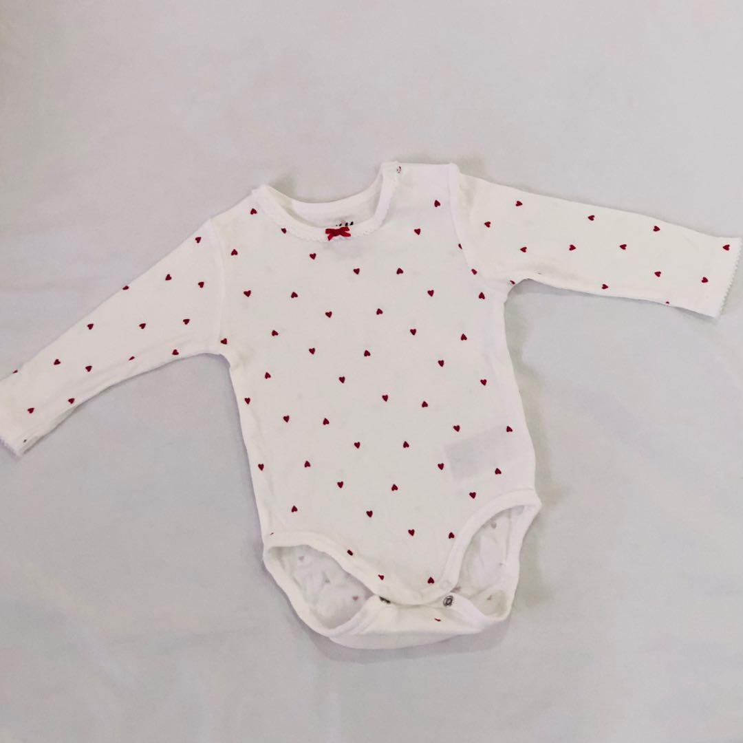 red long sleeve onesie baby