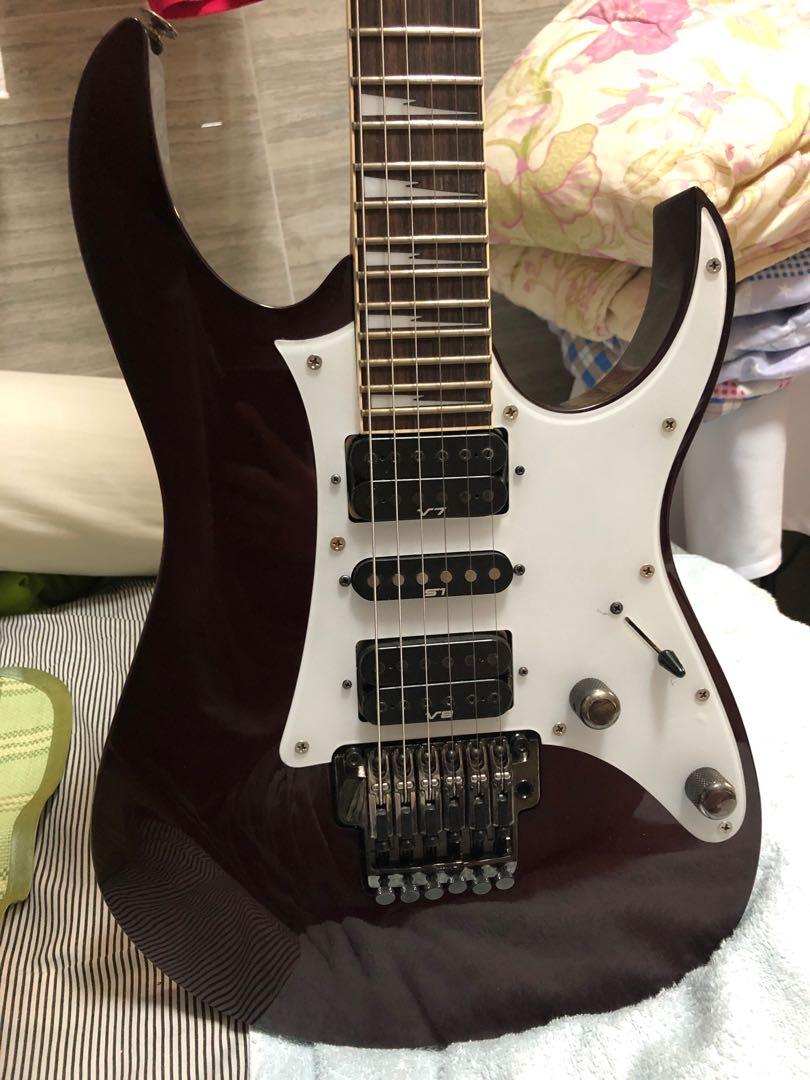 Ibanez RG450 LTD 日本製guitar 電結他暗紅色配白色, 興趣及遊戲, 音樂