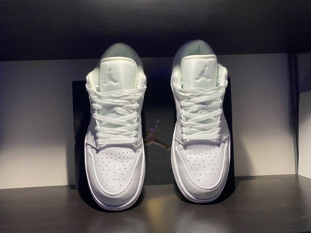 triple white jordan 1 lows