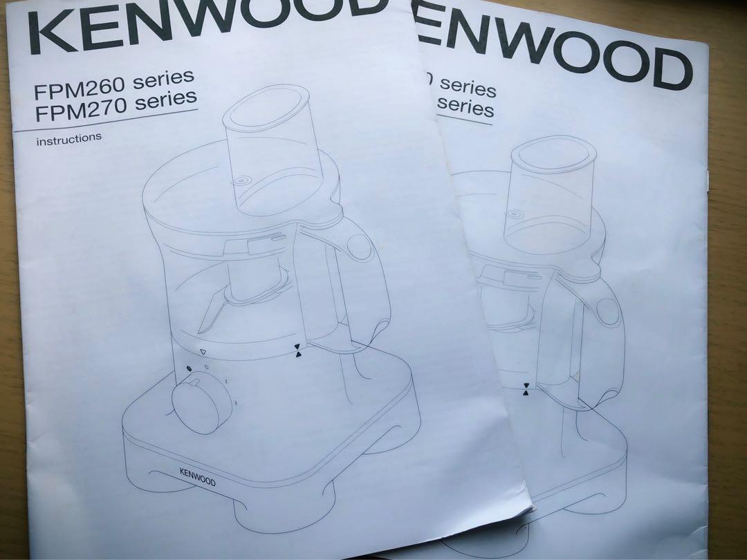 Kenwood Food Processor Instruction Manual FPM270 series