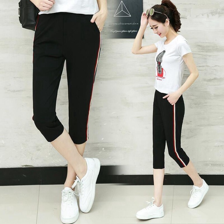 Women Korean Casual Joggers Pants High Waist Slim Sweatpants Jogger,  Women's Fashion, Bottoms, Jeans & Leggings on Carousell