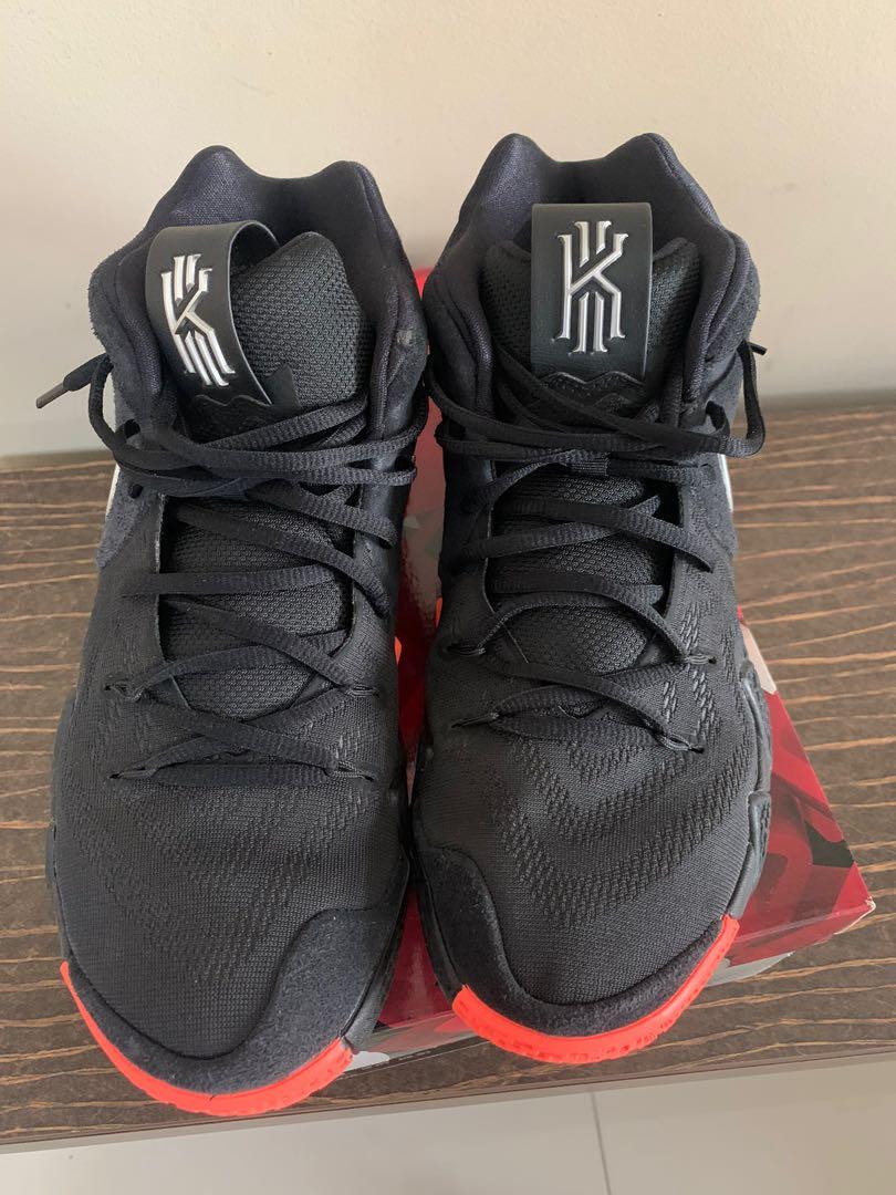 Kyrie 4 Black Metallic Silver Orange Men s Fashion Footwear Sneakers on Carousell