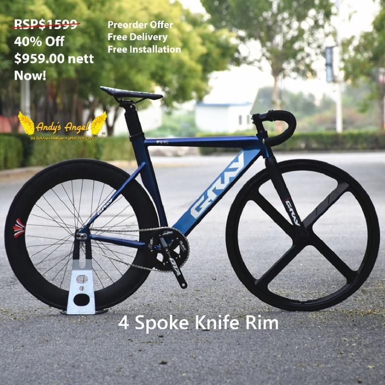 Fixie Road Bike Light Weight Gray Fixed Gear BIKE 48CM 52CM 55cm Single Speed Bike Aluminium