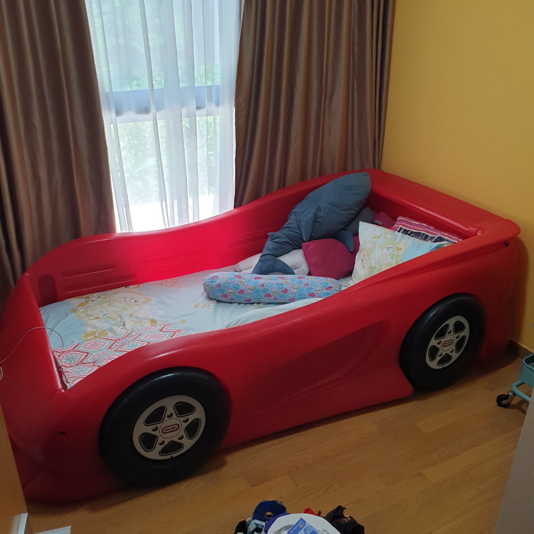 Little Tikes Car Bed, Furniture, Beds & Mattresses on Carousell