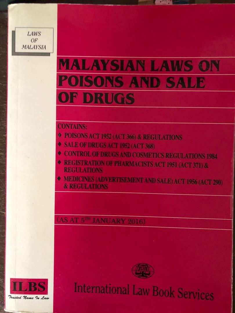 Malaysia Law Of Poison And Sale Of Drugs Textbooks On Carousell