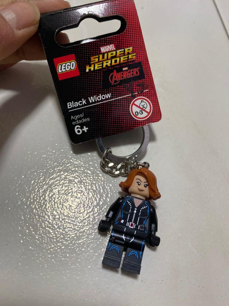 LEGO MARVEL Super Heroes BLACK WIDOW Keychain NEW Mint Minifig