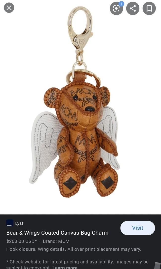 Mcm Teddy Bear Bag Charm Keychain Women s Fashion Bags Wallets on Carousell