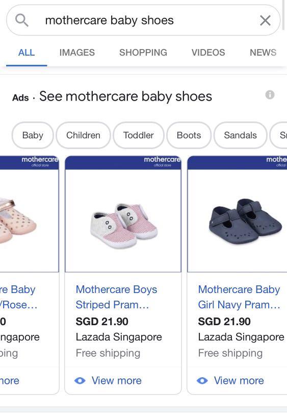 mothercare shoe sizes