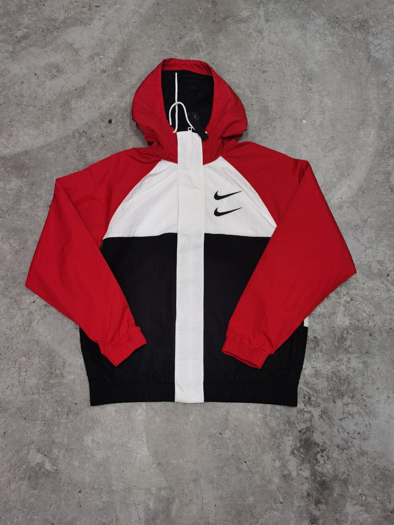 Nike Red Swoosh Fashion, Tops & Sets, Hoodies on Carousell