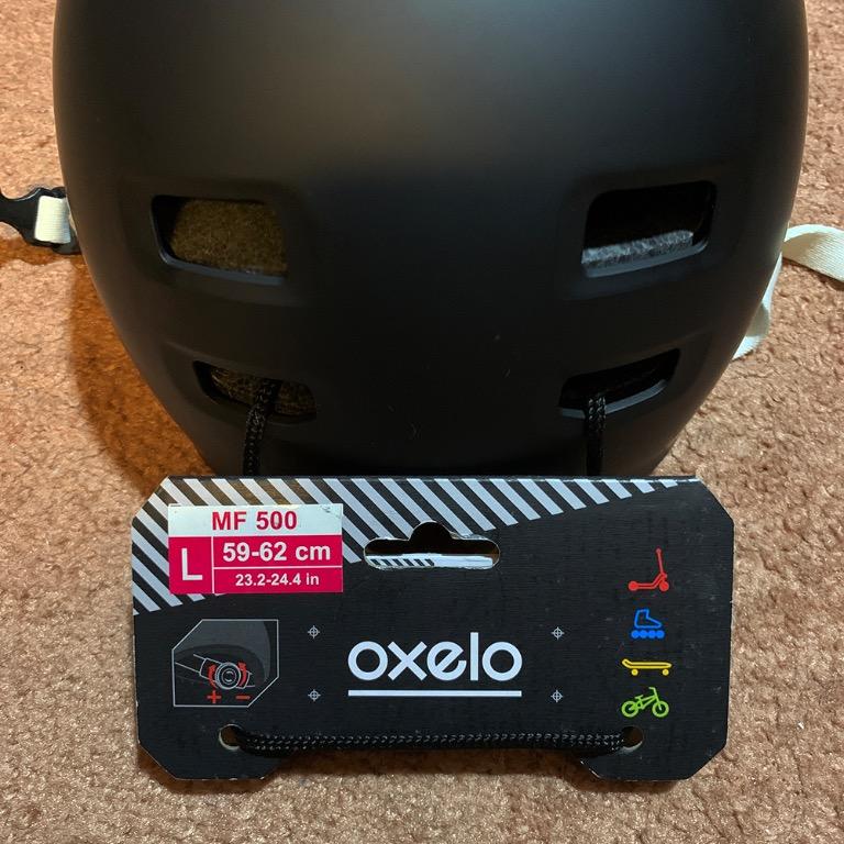 Oxelo Helmet Mf500 For Cycling Incline Skating Skateboarding Scootering Size L Black Bicycles Pmds Parts Accessories On Carousell