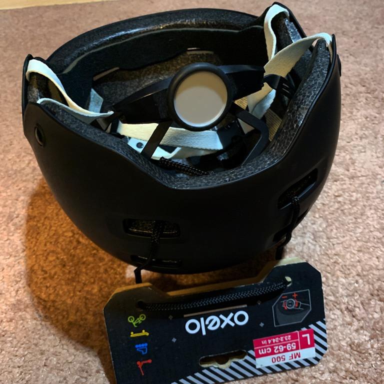 Oxelo Helmet Mf500 For Cycling Incline Skating Skateboarding Scootering Size L Black Bicycles Pmds Parts Accessories On Carousell