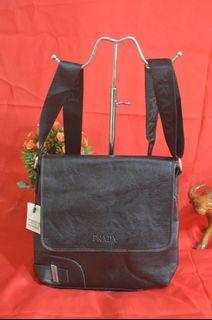 Prada Men's Leather Sling Bag