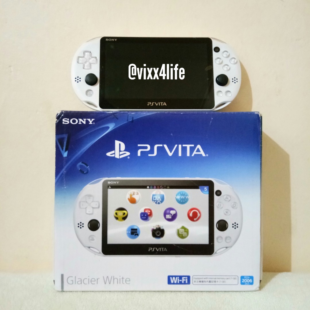 Ps Vita 2k Glacier White Fullset Jailbroken Video Gaming Video Game Consoles On Carousell