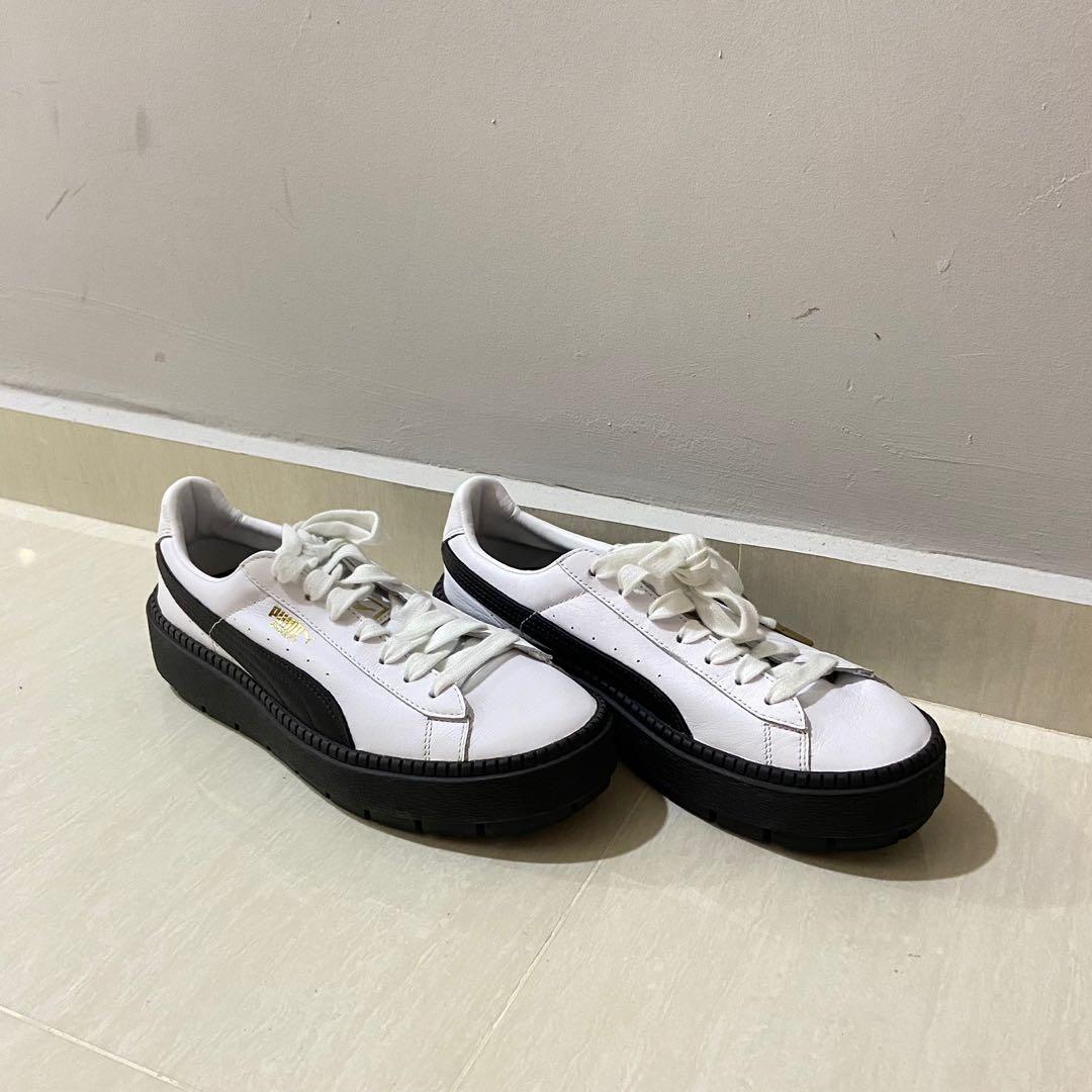 Puma Basket Platform Trace Leather UK6
