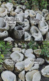 PUMICE STONE POTS (CRAFTED BY HAND)