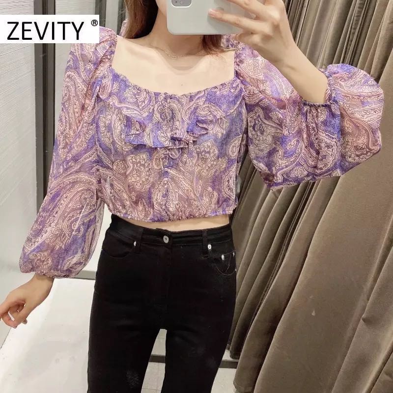 purple flowy top