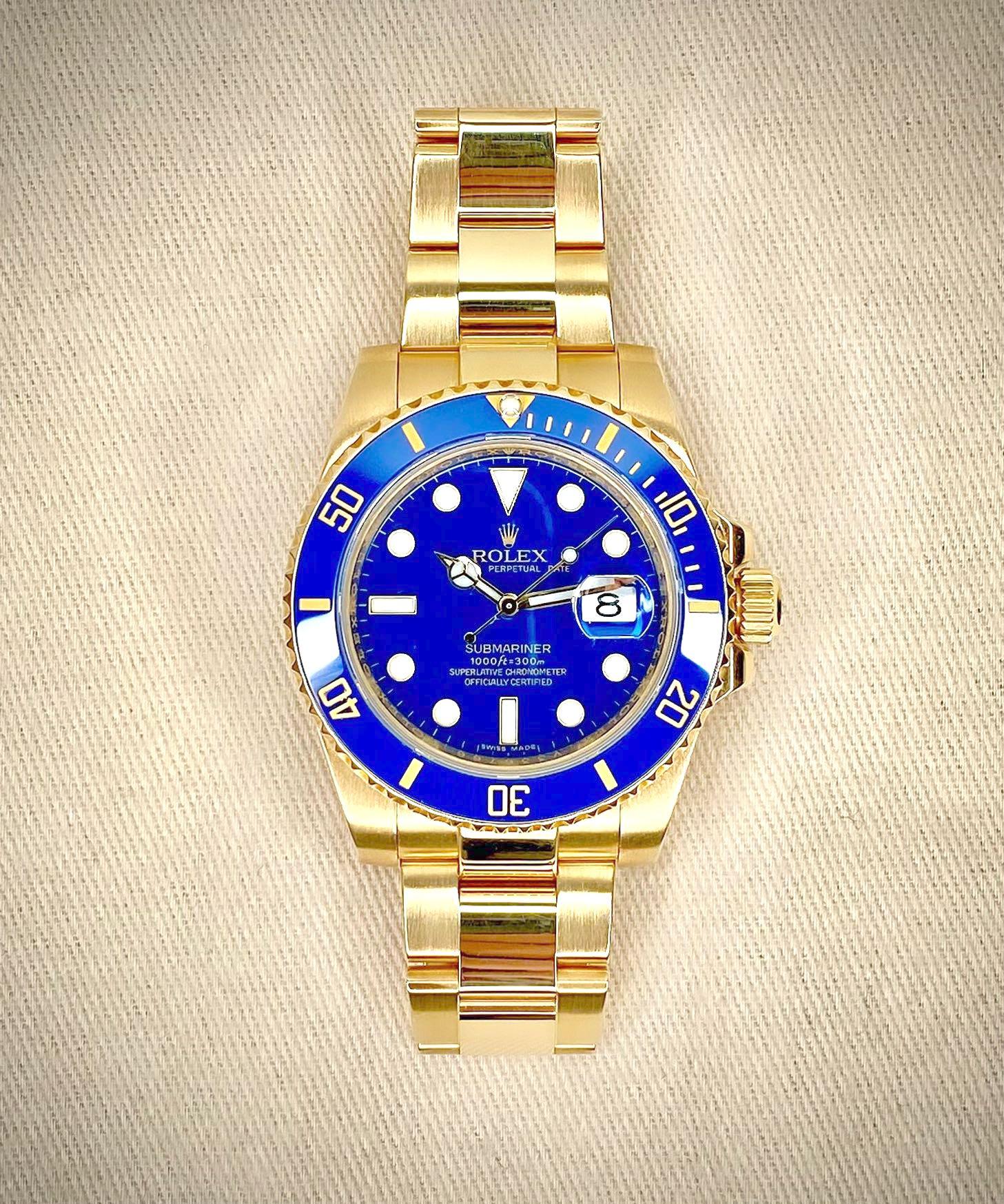 Rolex smurf gold online
