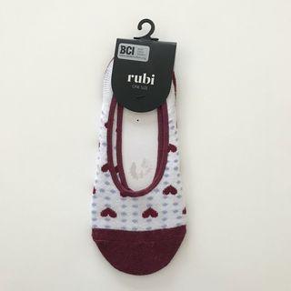 Rubi Dotty Hearts Sneaker Invisi Socks
