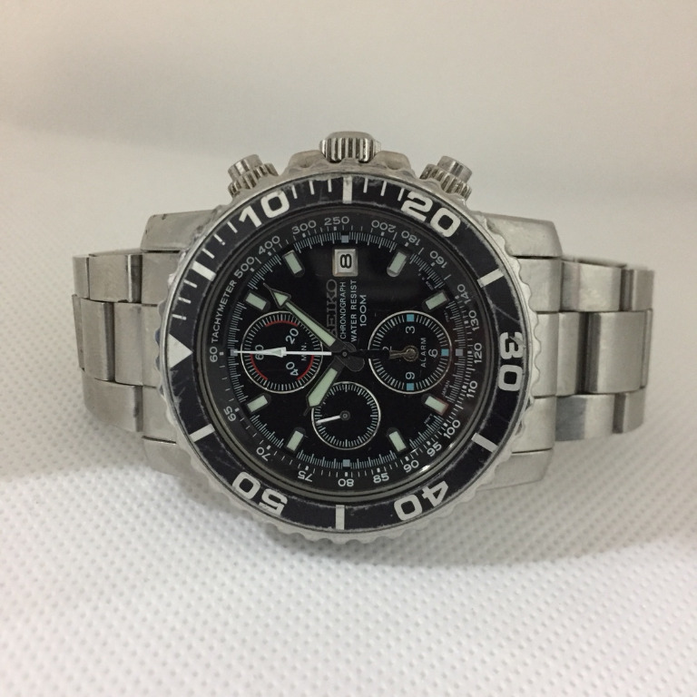 Wrist Watch Men s Seiko SNA225P1 7T62 0CV0 Daytona Quartz Chronograph